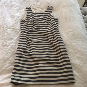 JCrew Factory size 4 blue and white stripe dress